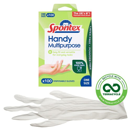 Spontex Handy Multi-Purpose Disposable Gloves Latex Free & Powder Free