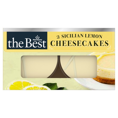 Morrisons The Best 2 Sicilian Lemon Cheesecakes 192g