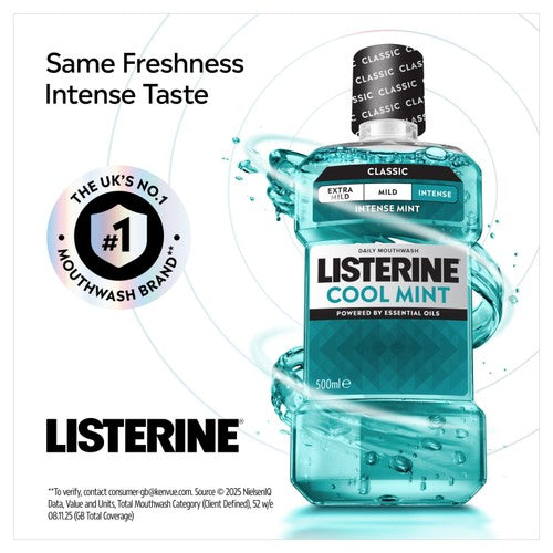 Listerine Essentials Cool Mint Mouthwash 1L