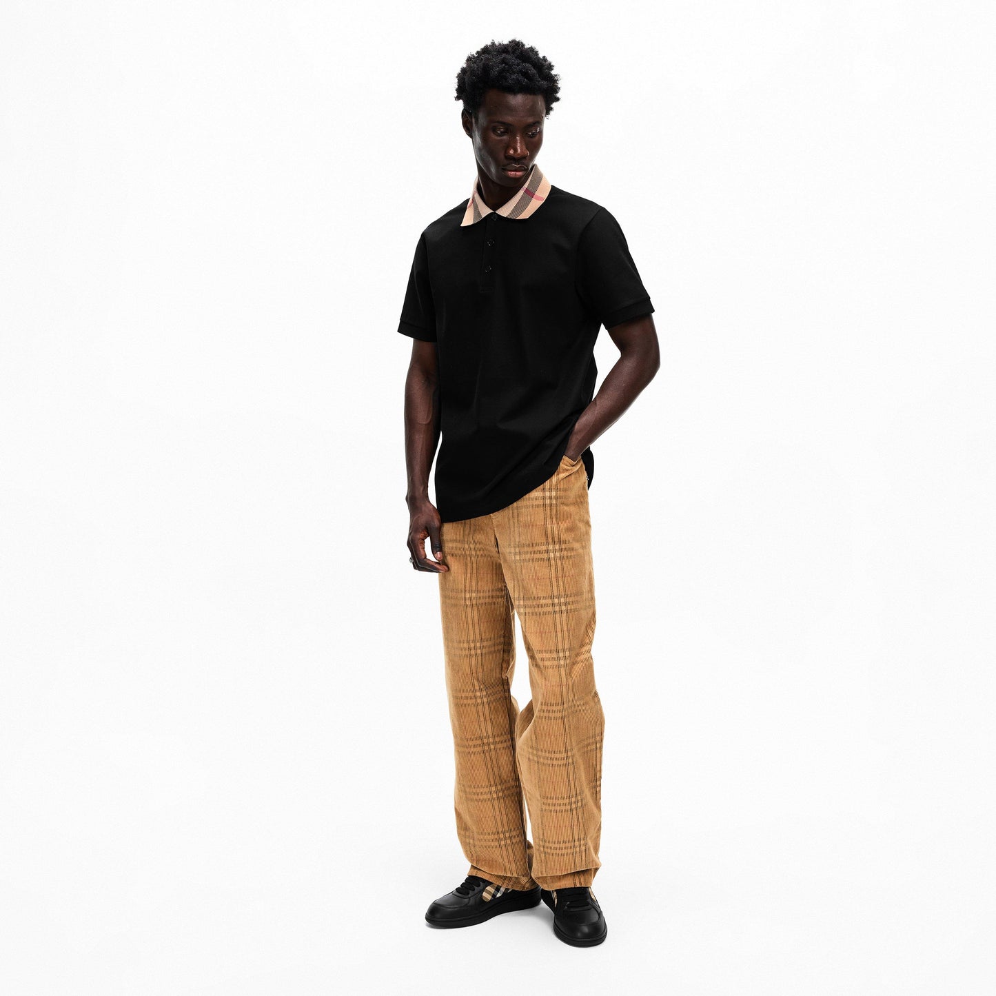 Burberry Mens Cody Check Polo Shirt