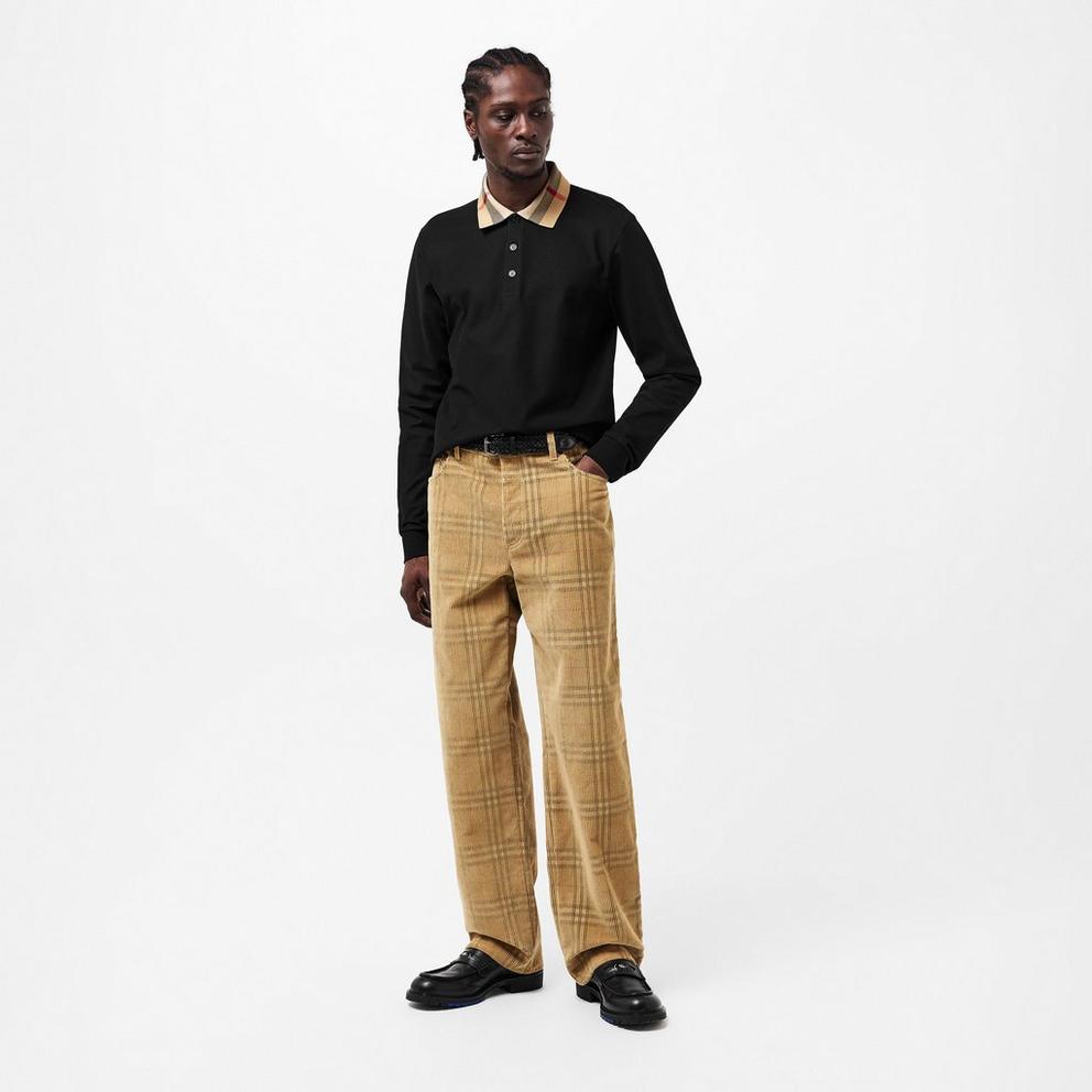 Burberry Men's Long Sleeve Polo Shirt