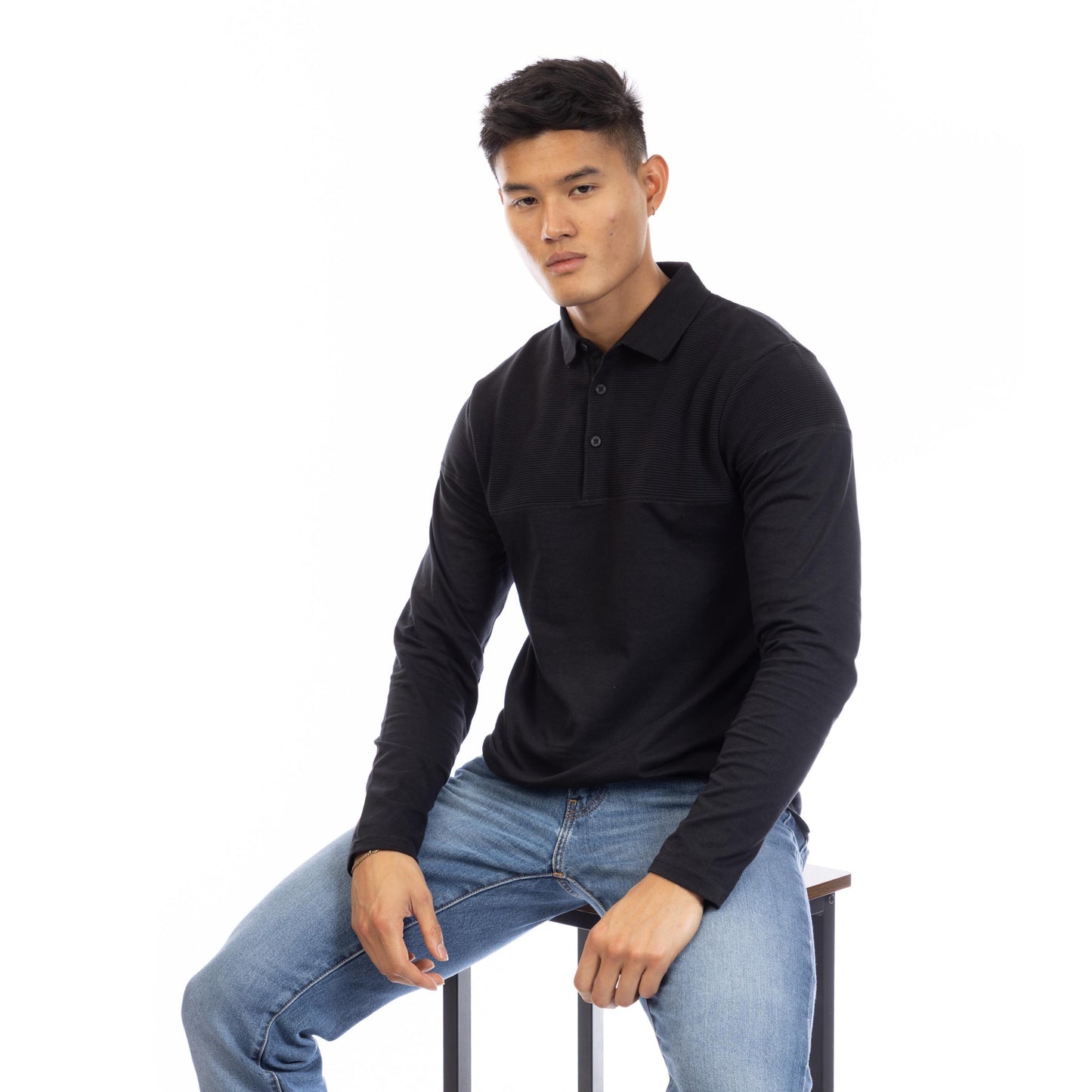 Peter Werth Men's W Chessum Long Sleeve Polo Shirt