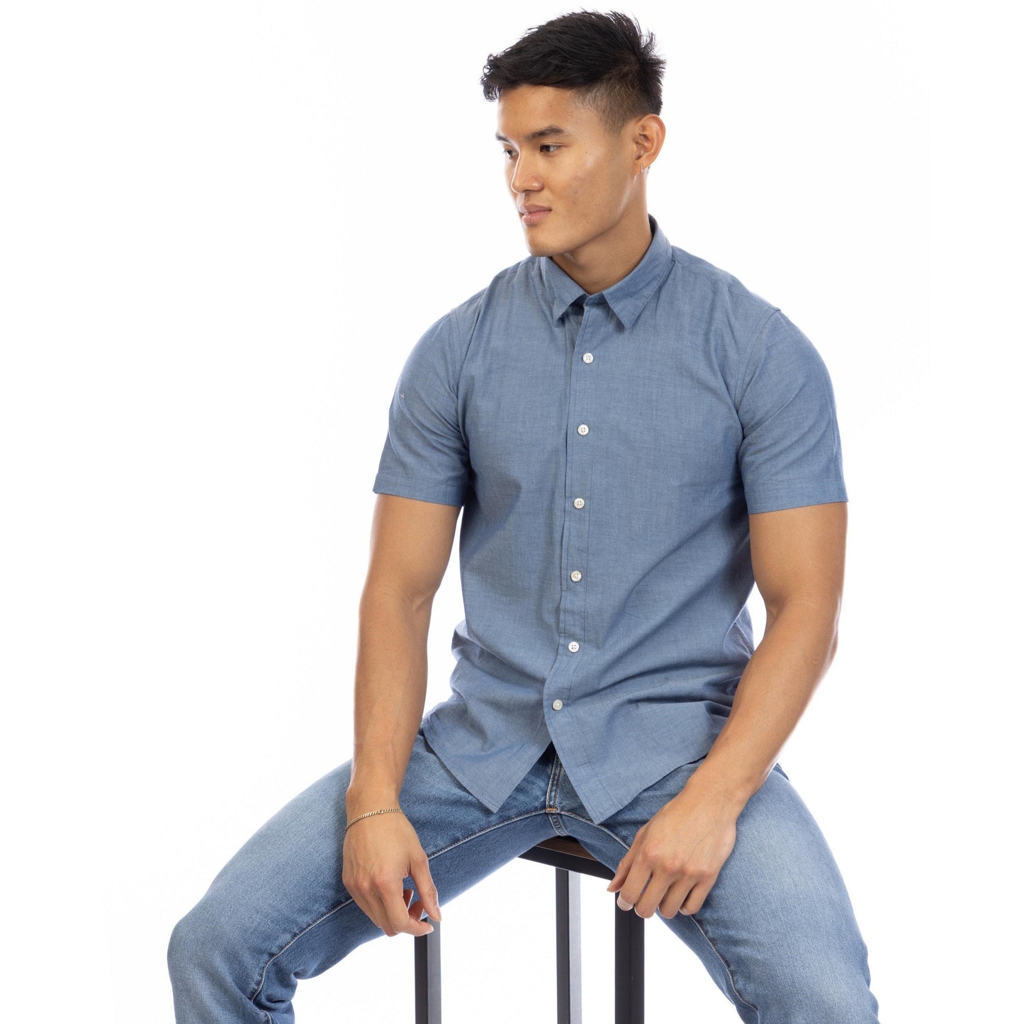 Peter Werth Men's Short Sleeve Plain Shirt