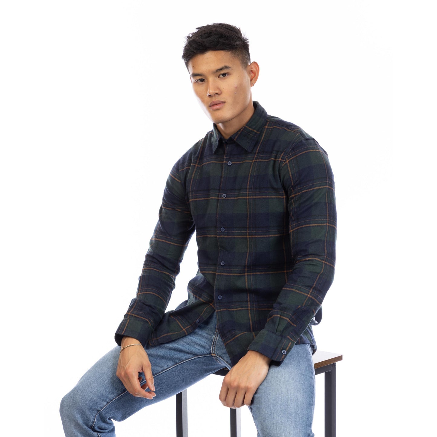 Peter Werth Men's Long Sleeve Plain Shirt