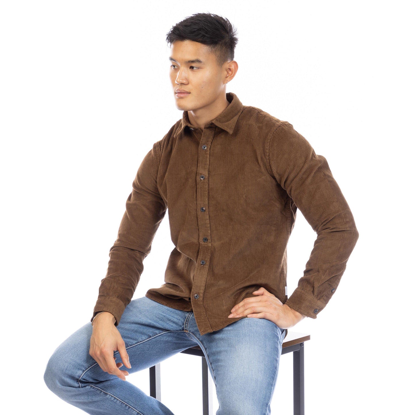 Peter Werth Men's Long Sleeve Plain Shirt