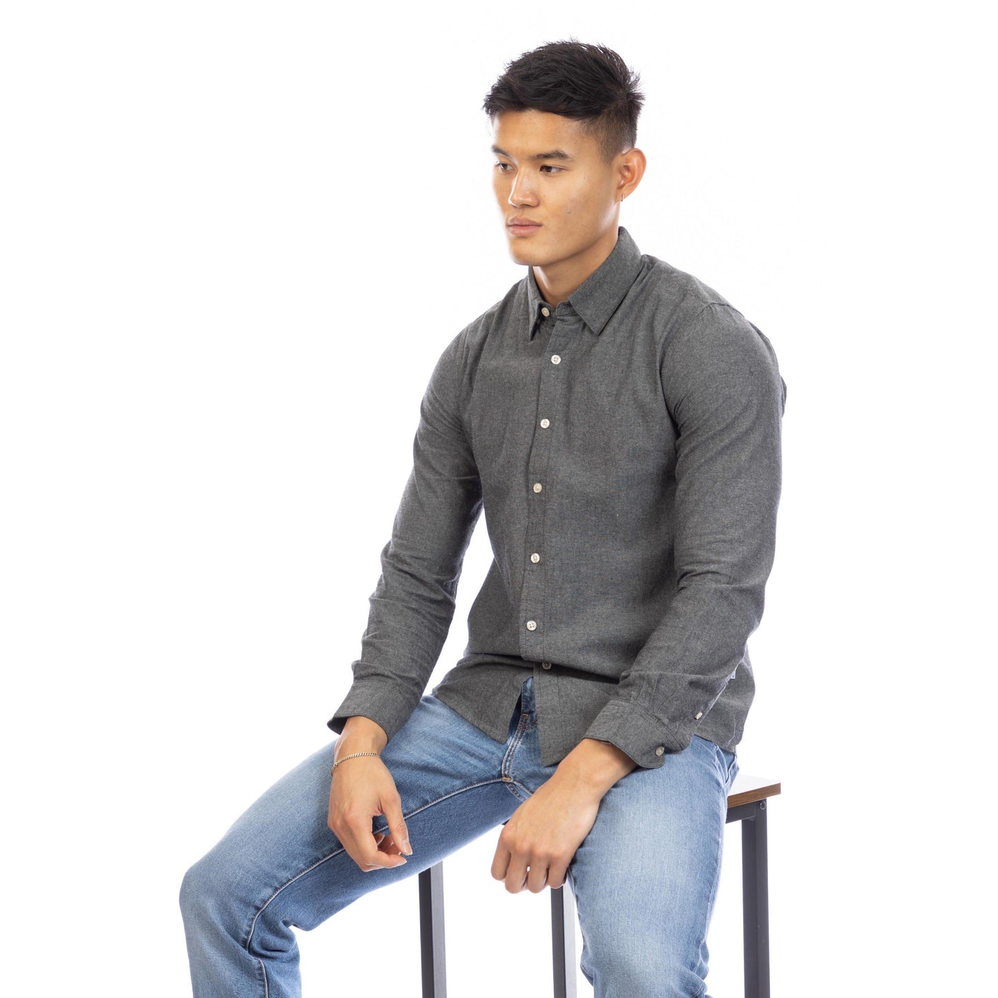 Peter Werth Men's Long Sleeve Plain Shirt