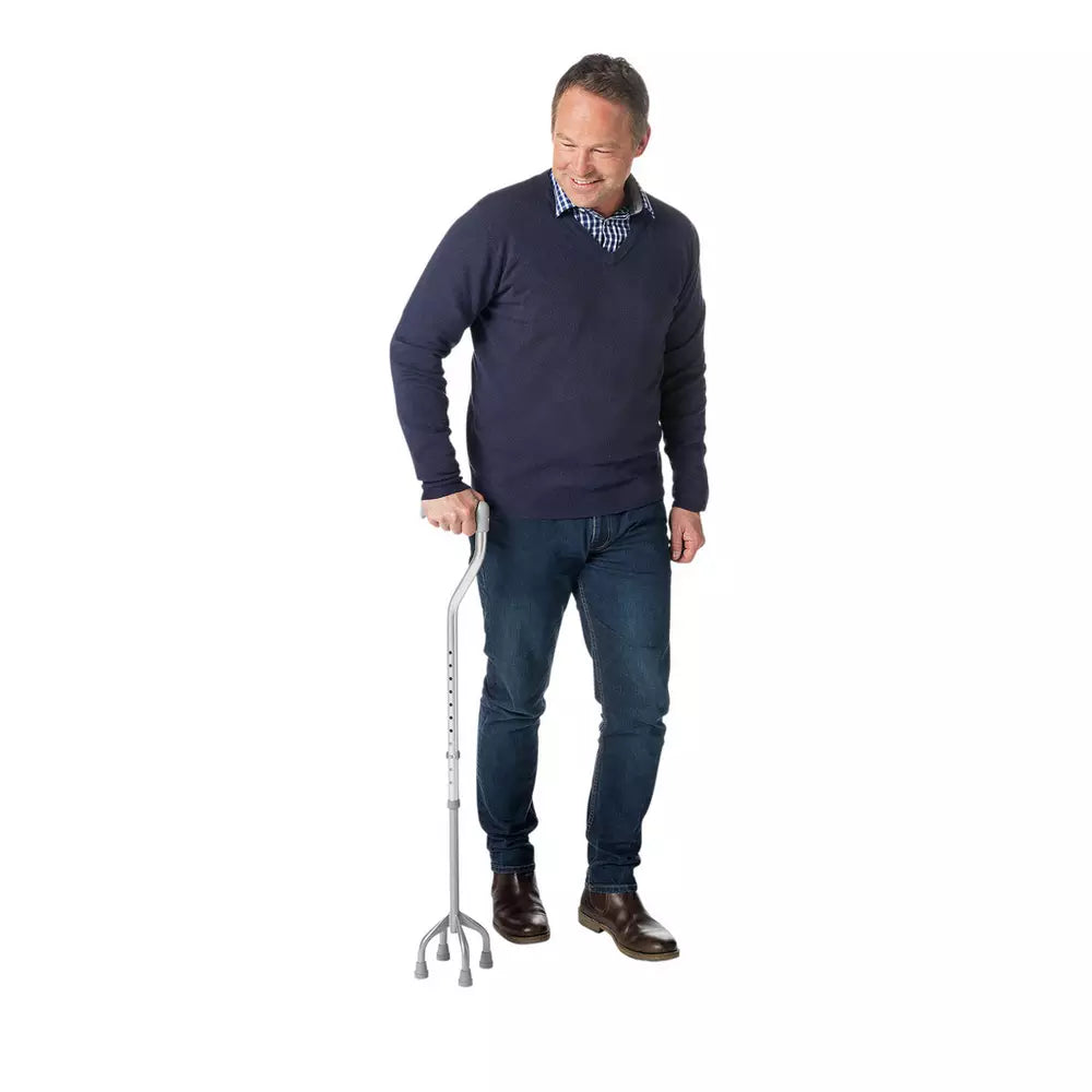 Drive Devilbiss Height Adjustable Quad-Foot Walking Stick