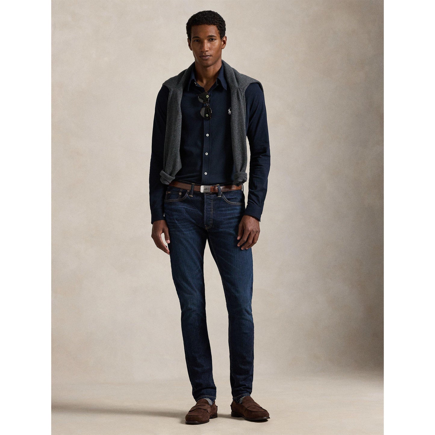 Polo Ralph Lauren Men's Slim Fit Button-Down Plain Shirt