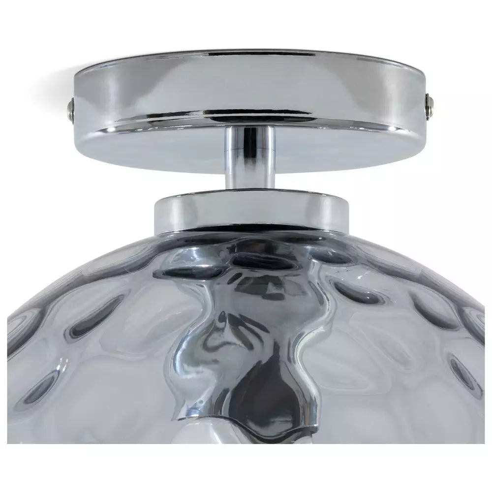 Argos Home Luxe Glass Flush To Ceiling Light - Chrome