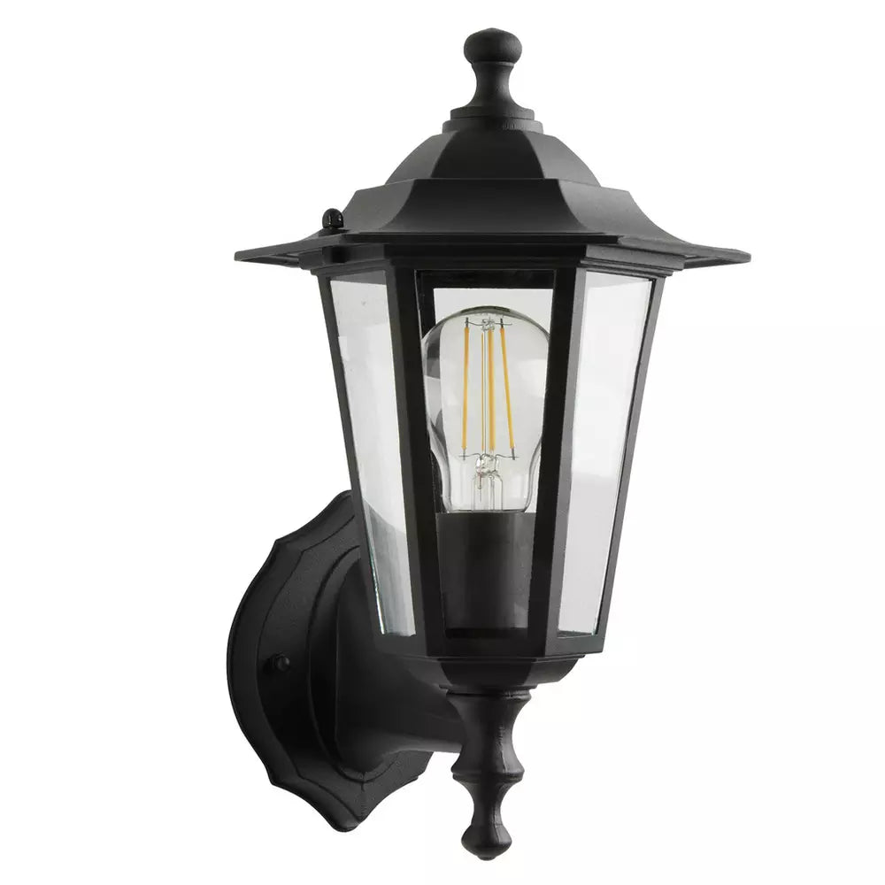 Black Outdoor LED Wall Lantern