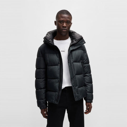 Boss Men's Omaris Water-Repellent Hooded Long Sleeve Short Puffer Jacket