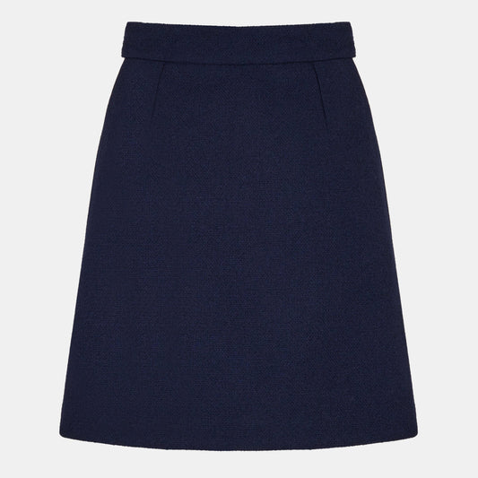 Gucci Women's Retro Tweed Wool Skirt