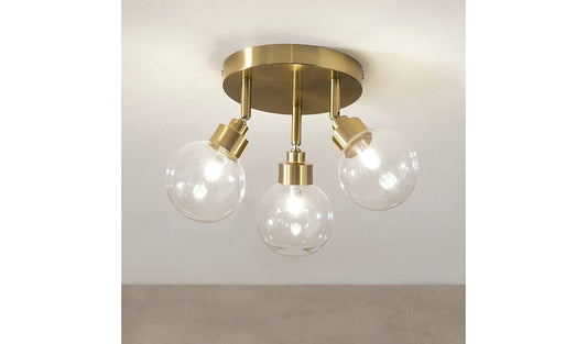 Habitat Tay Stainless Steel 3 Lights Spotlight - Brass