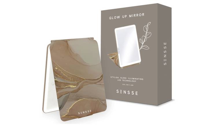 Sensse Glow Up LED Flip Top Modern Marble Mirror