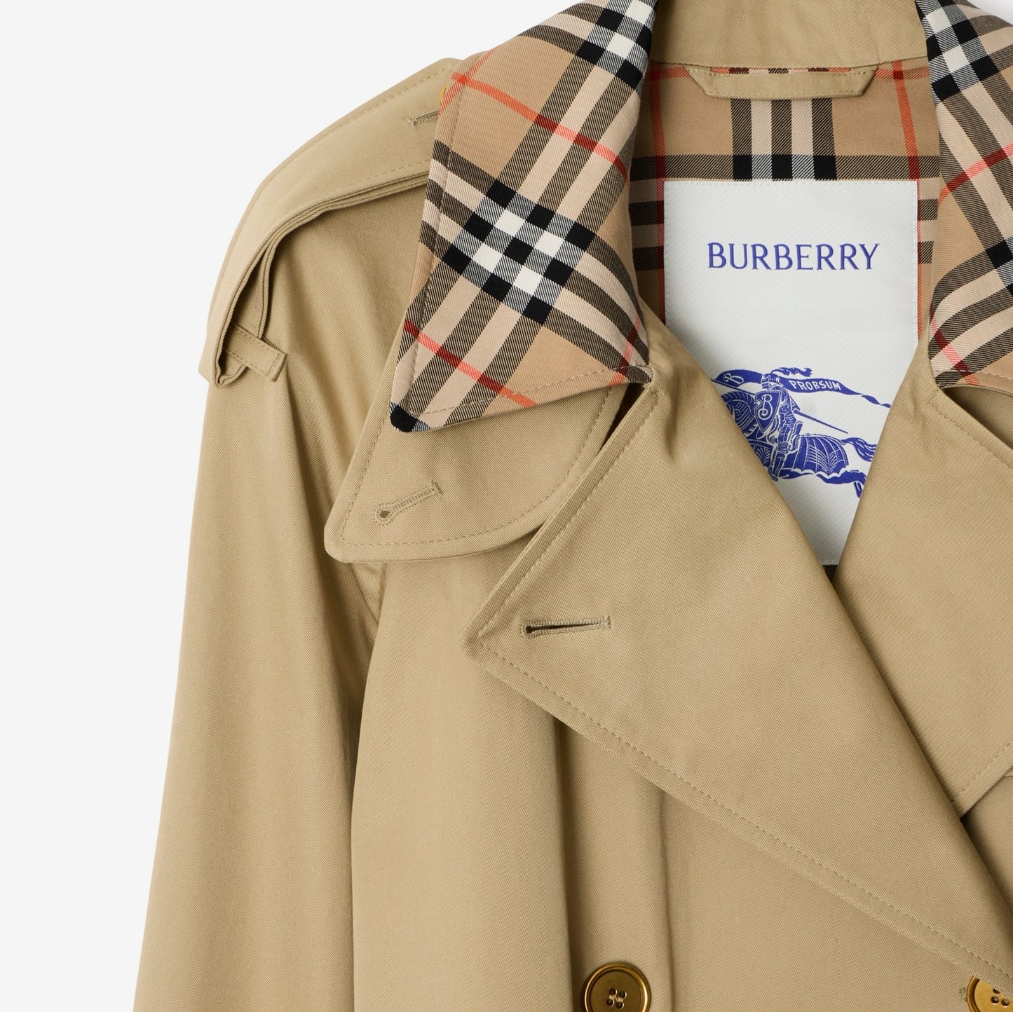 Mid-length Check Collar Castleford Trench Coat