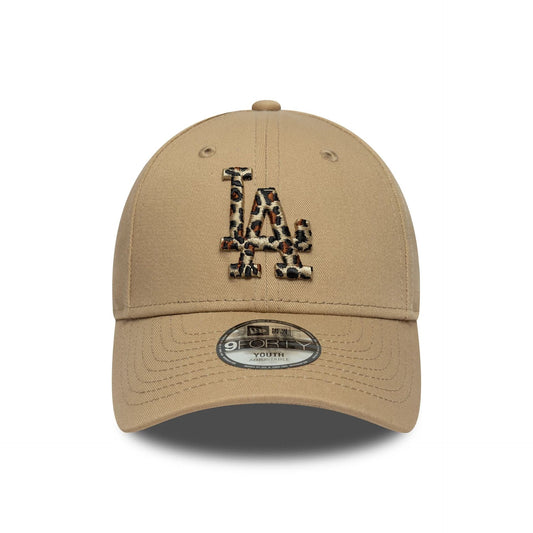 LA Dodgers Youth MLB Animal Infill Light Beige 9FORTY Cap