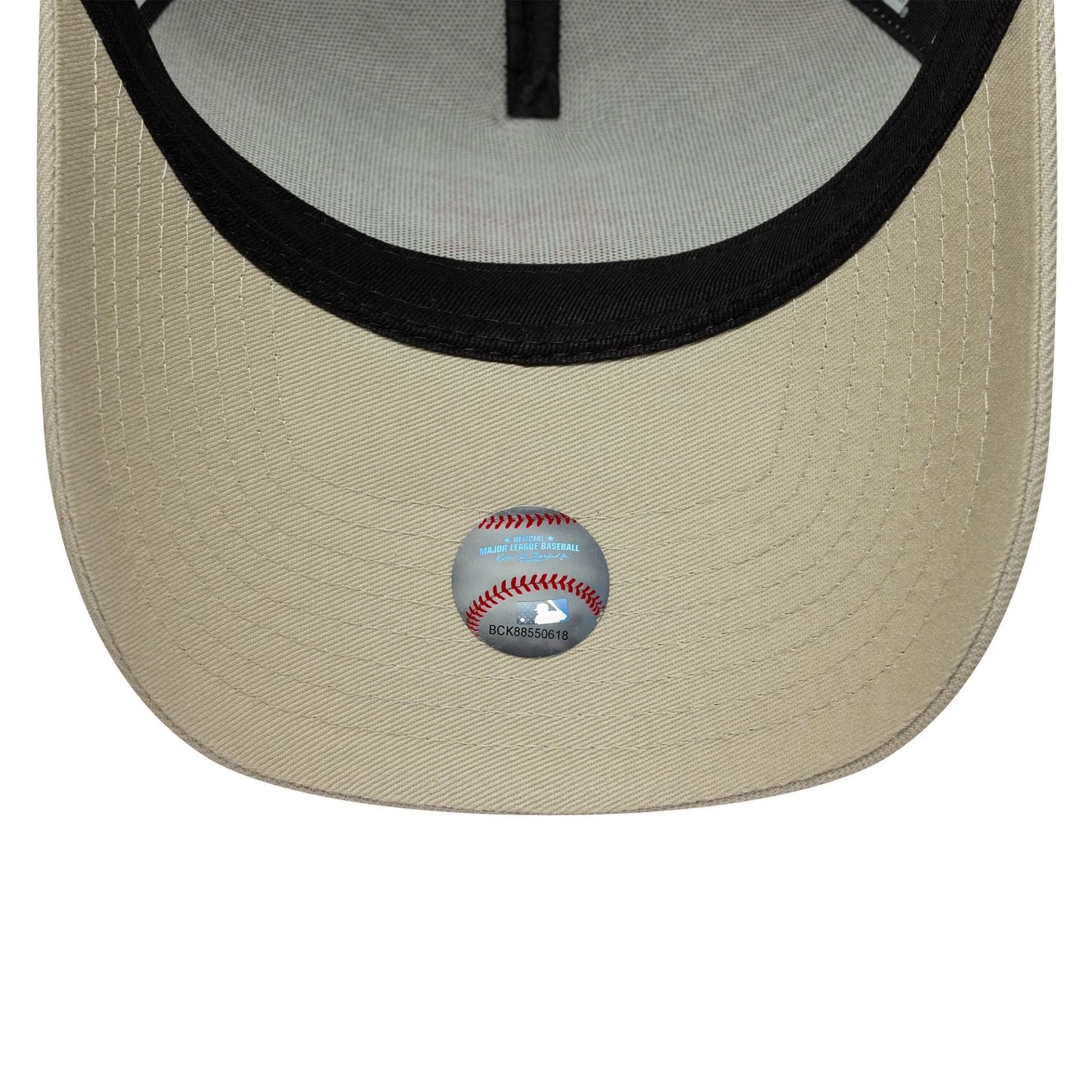 New York Mets MLB Outline Script Light Beige 9FORTY E-Frame Cap