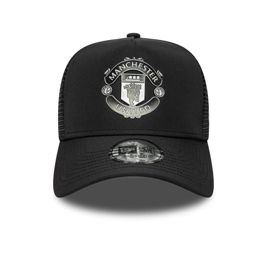 Manchester United FC Reflective Black 9FORTY A-Frame Trucker Cap