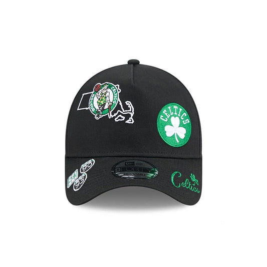 Boston Celtics NBA All Over Black 9FORTY A-Frame Adjustable Cap