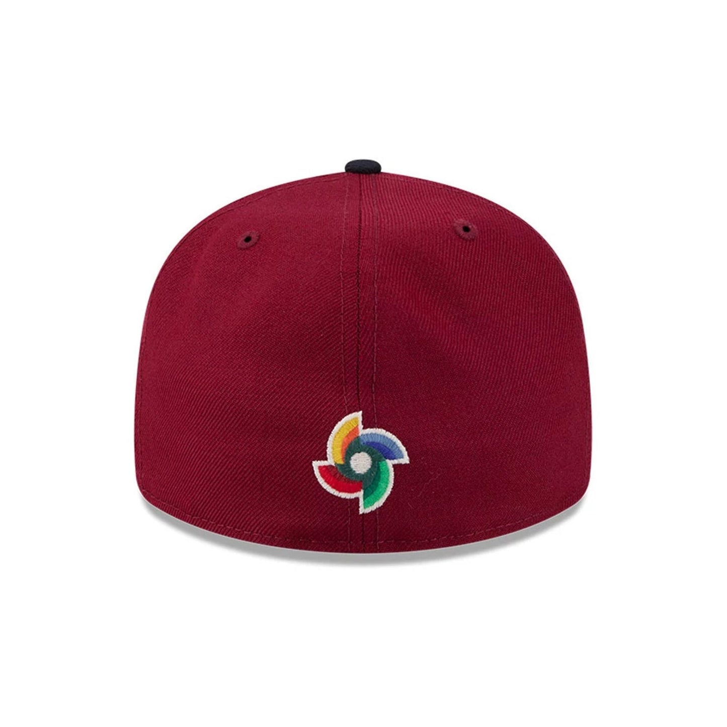 WBC USA Classical Script Dark Red Retro Crown 59FIFTY Fitted Cap