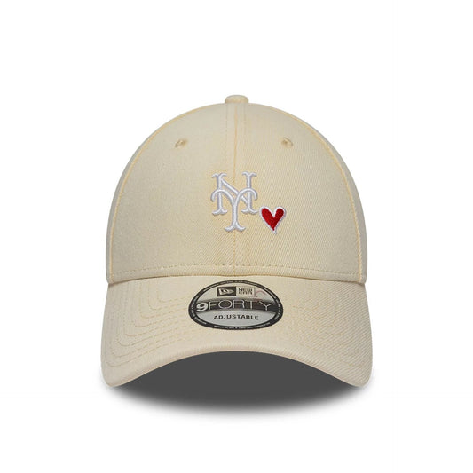 New York Mets MLB Washed Denim Light Beige 9FORTY Adjustable Cap