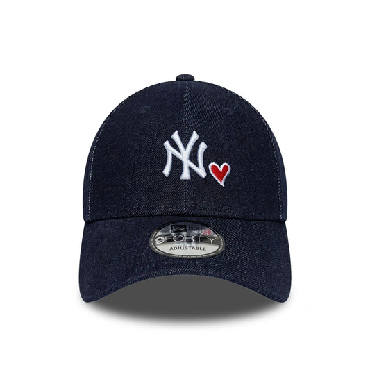 New York Yankees MLB Denim Heart Navy 9FORTY Adjustable Cap