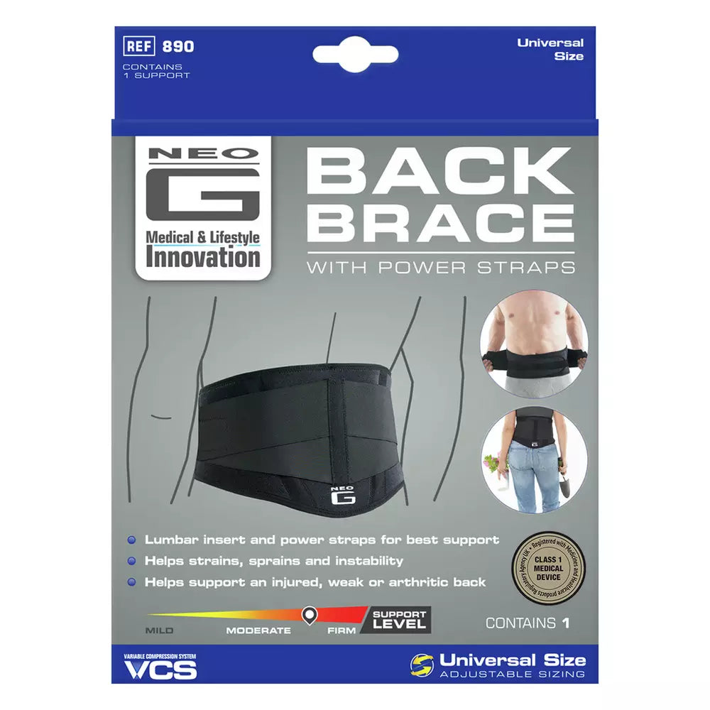 NEO G Back Brace with Power Straps - One Size