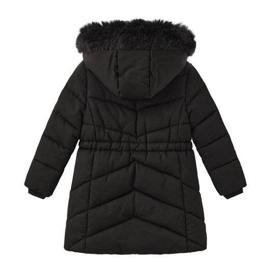 Faux Fur Hooded Long Sleeve Parka