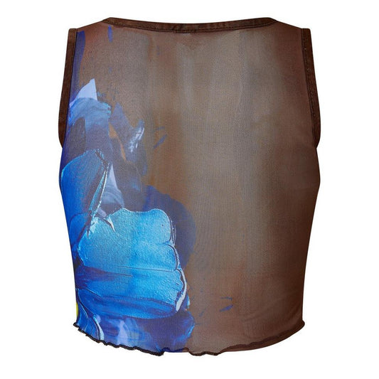 Grace Jacob Women's Sapphire Cropped Top