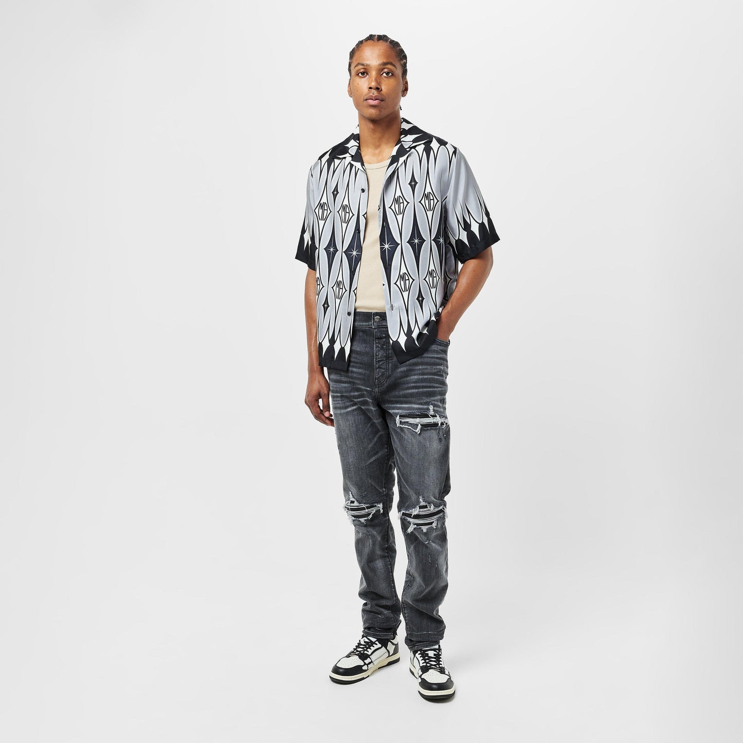 Amiri Men's Leather Slim Fit Jeans