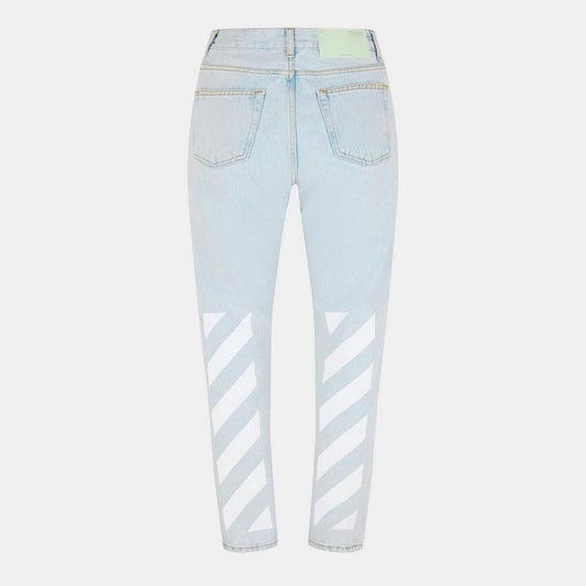 Women's Straight Leg Cropped Jeans with Signature Logo Detailing