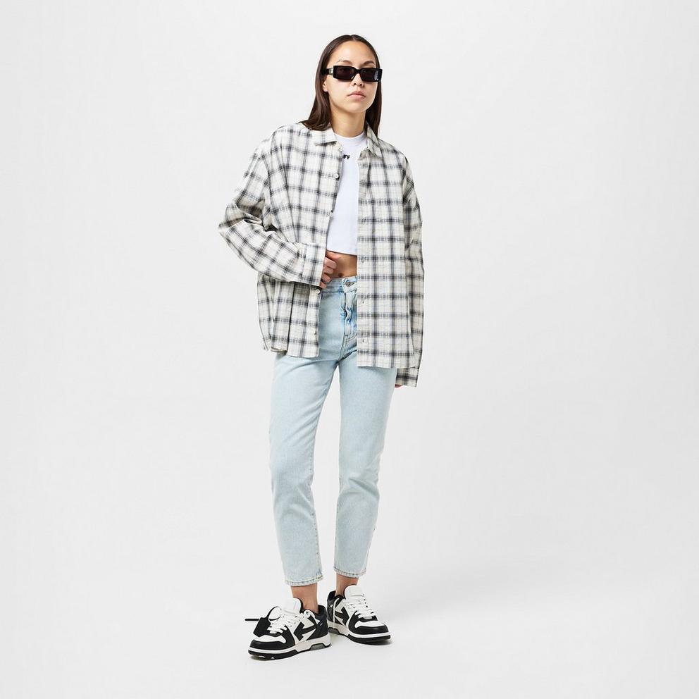 Women's Straight Leg Cropped Jeans with Signature Logo Detailing