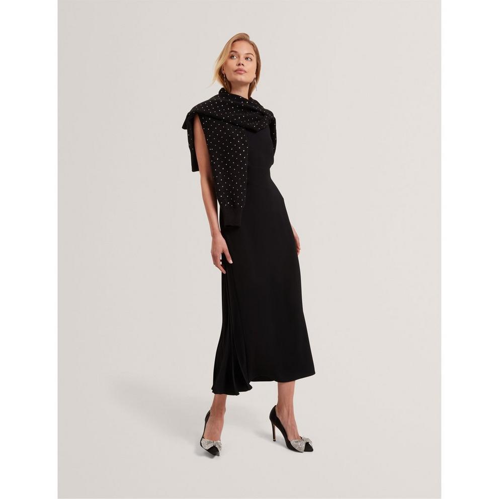 Women's Pleat Midi Tea Dress