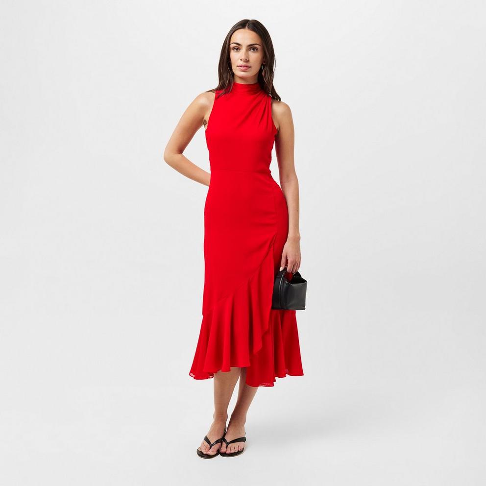 Neck Tie Midi Dress