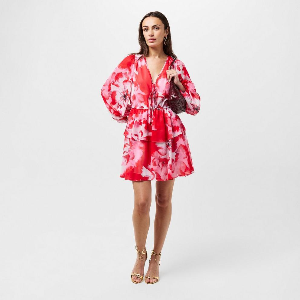 Leyna Tie-Fastened Mini Dress