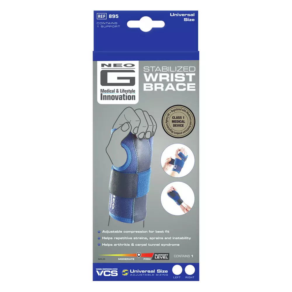 NEO G Stabilized Wrist Brace - One Size - LEFT