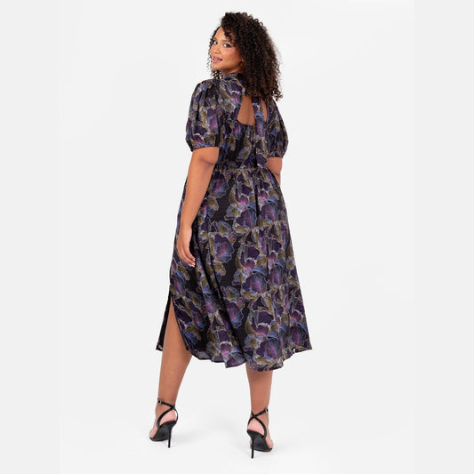 Lovedrobe High Neck Keyhole Midi Dress