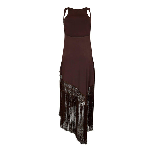 The Andamane Women's Marisol Fringe Long Maxi Dress