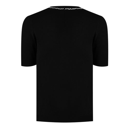 Valentino Women's Embroidered Wool Fitted Top