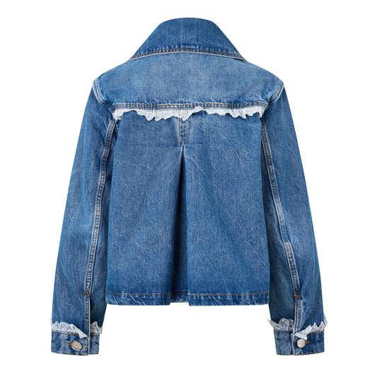Ganni Women's Denim Lace Jacket