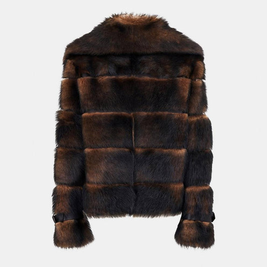 Fendi Womens Dorsato Shearling Jacket