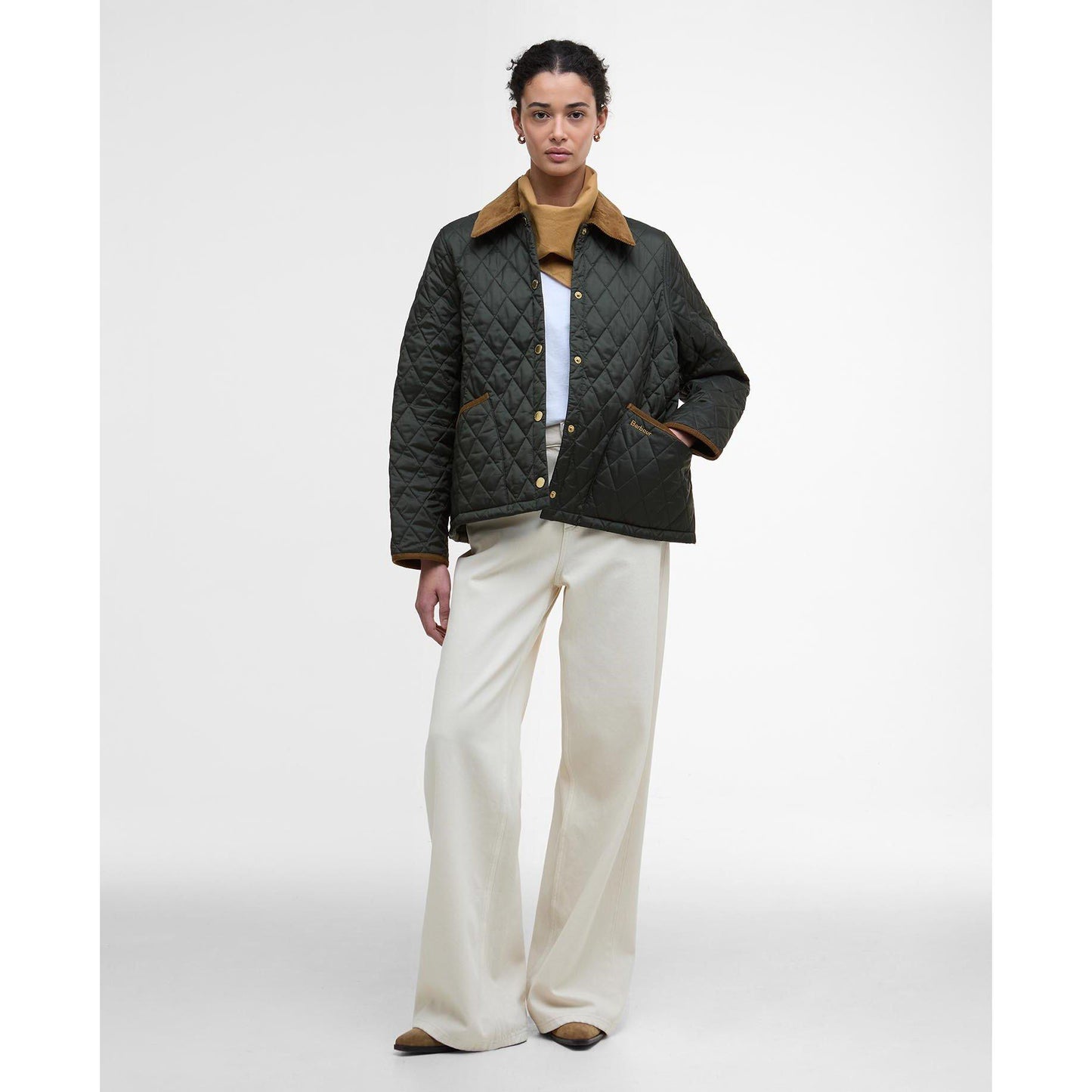 Barbour Women's Liddesdale Cropped Diamond Quilted Jacket