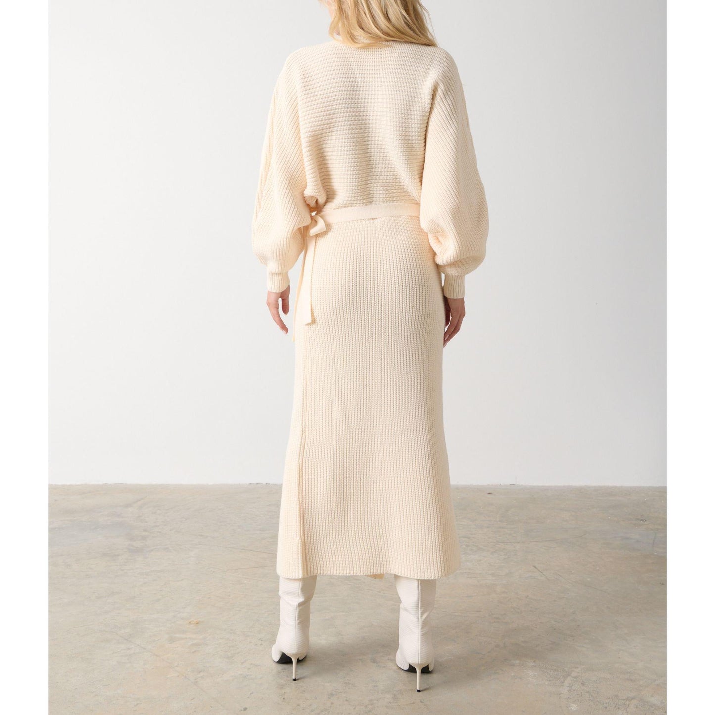 Women's P. Aidan Wrap Knitted Jumper Dress