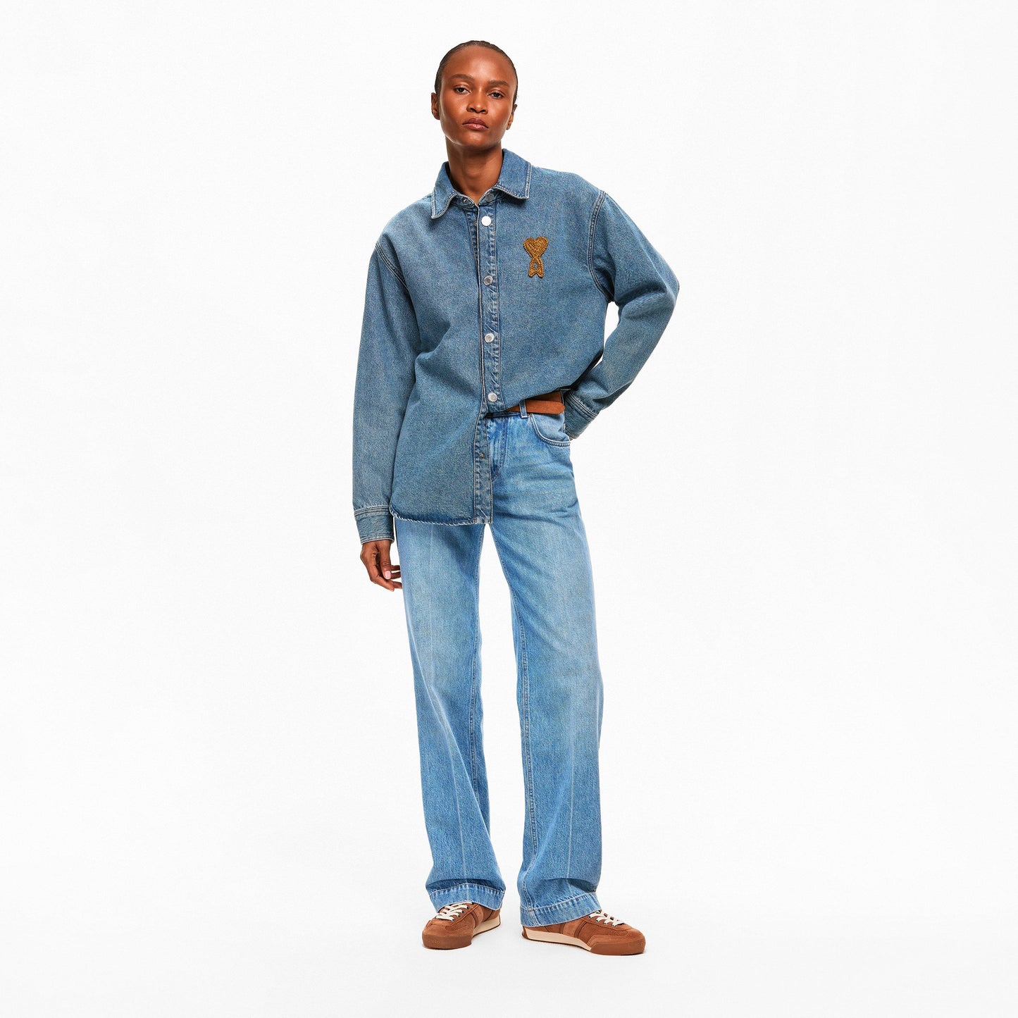 Ami Paris Women's Denim Overshirt