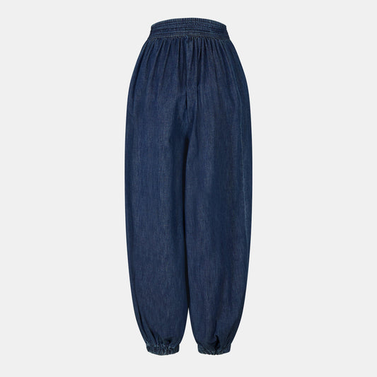 Valentino Women's Val Denim Relaxed Fit Harem Trousers