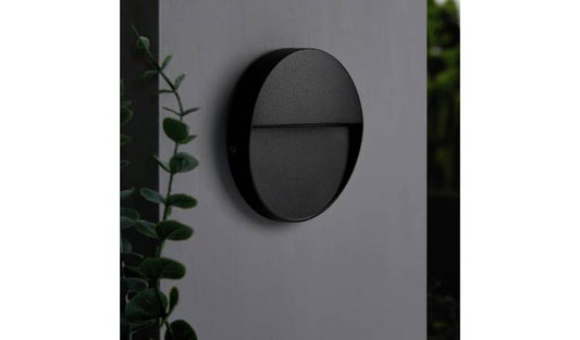 Zink BRIA IP54 Black LED Round Outdoor Guide Light