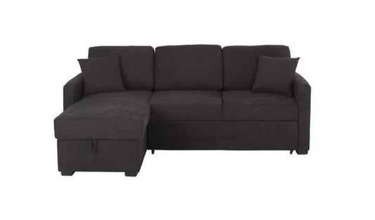Habitat Reagan LH Storage Corner Chaise Sofa Bed - Charcoal