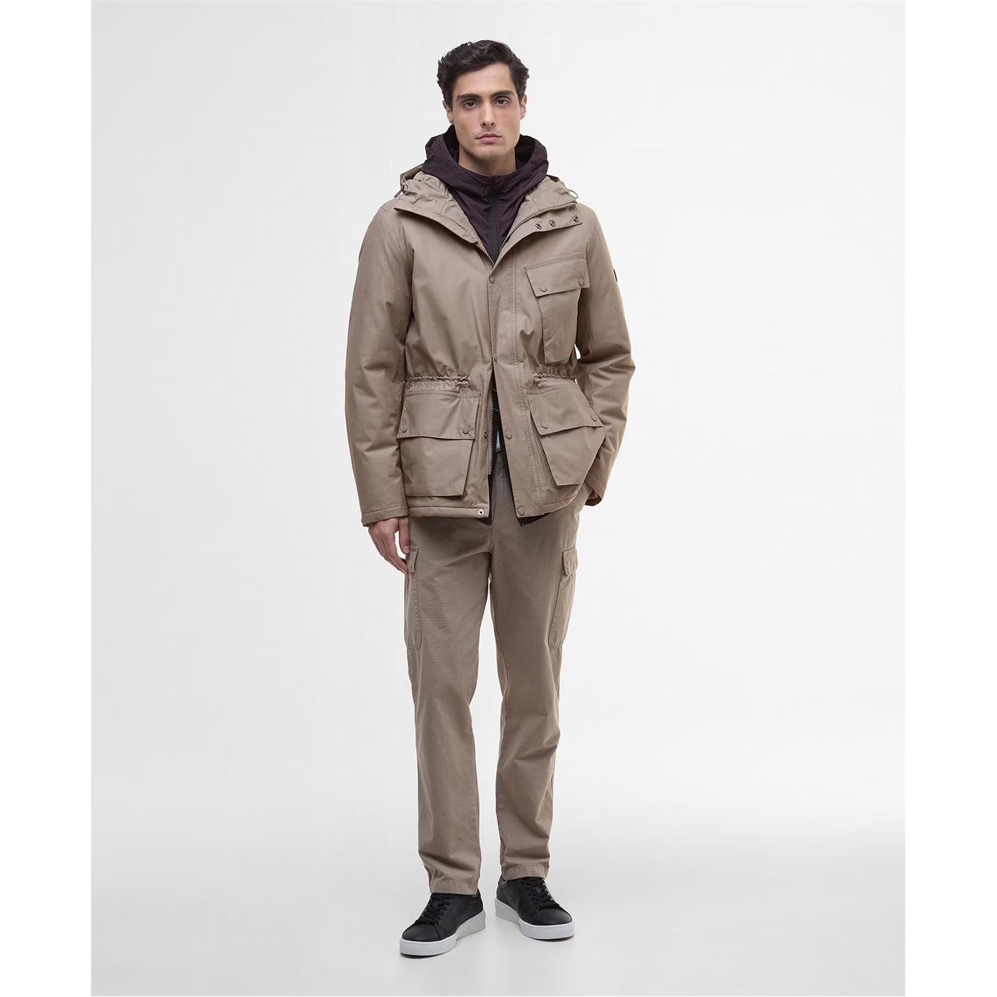 Barbour International Men's Endley Waterproof Hooded Long Sleeve Long Puffer Jacket