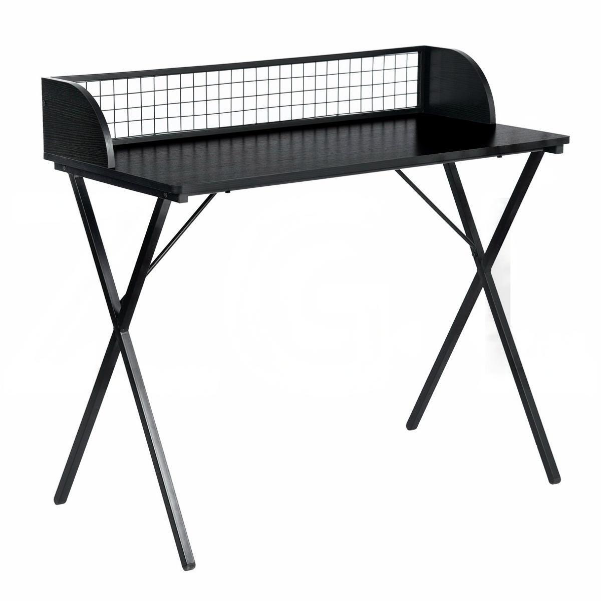 FurnitureR AVA Black and Wooden 120cm Desk