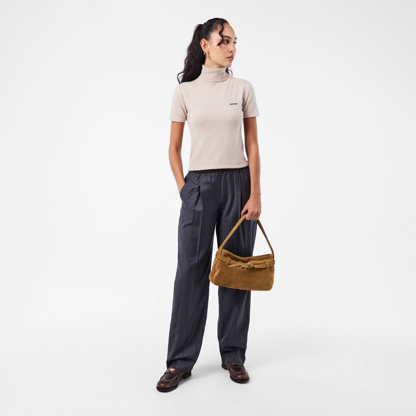 Miu Miu Women's Aventure Suede Shoulder Bag